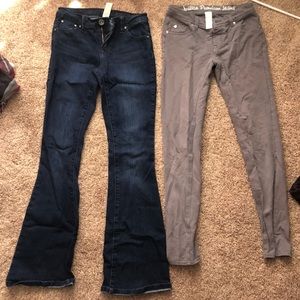 Three pairs of Justice jeans